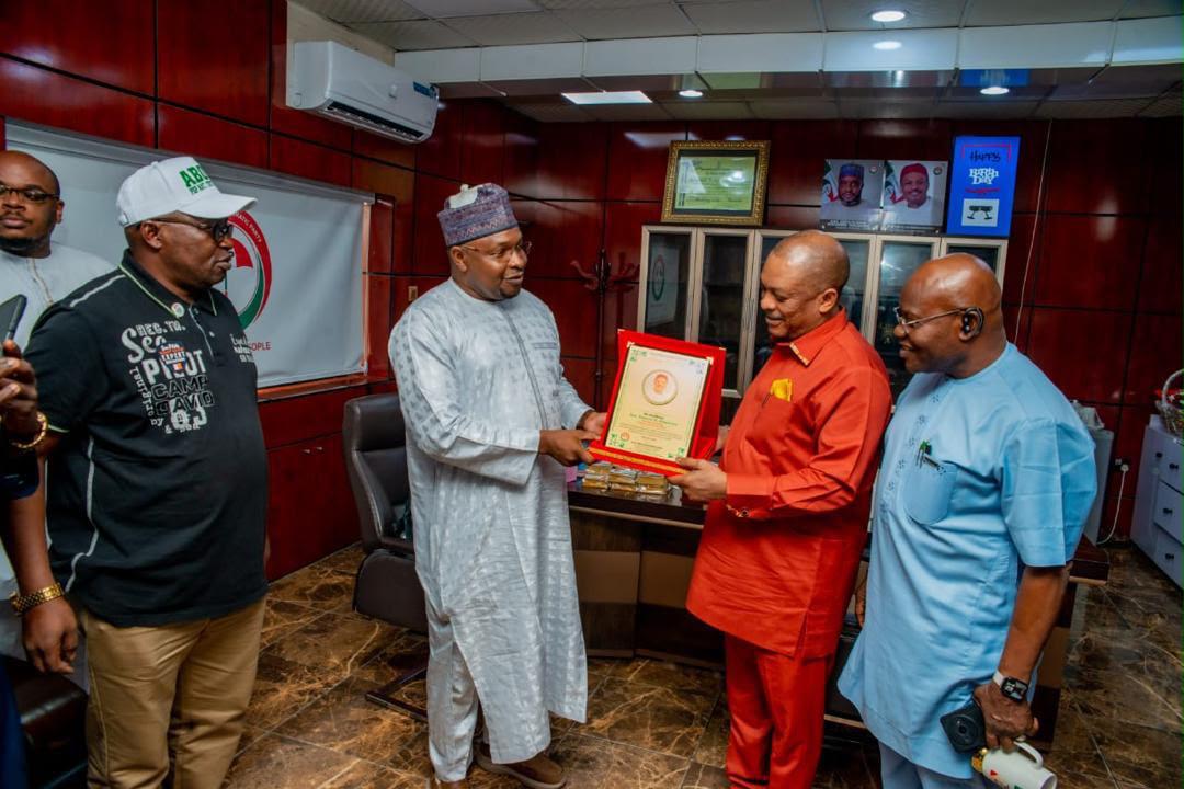 Amb. Muhammad Bello Dalha with the campaign and party team